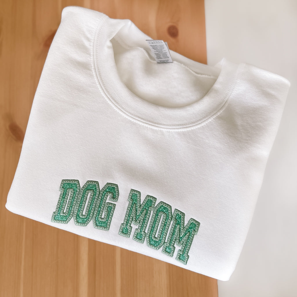 Dog mom glitter college (11 väriä glitteriin)
