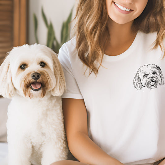 T-paita oman koiran kuvalla